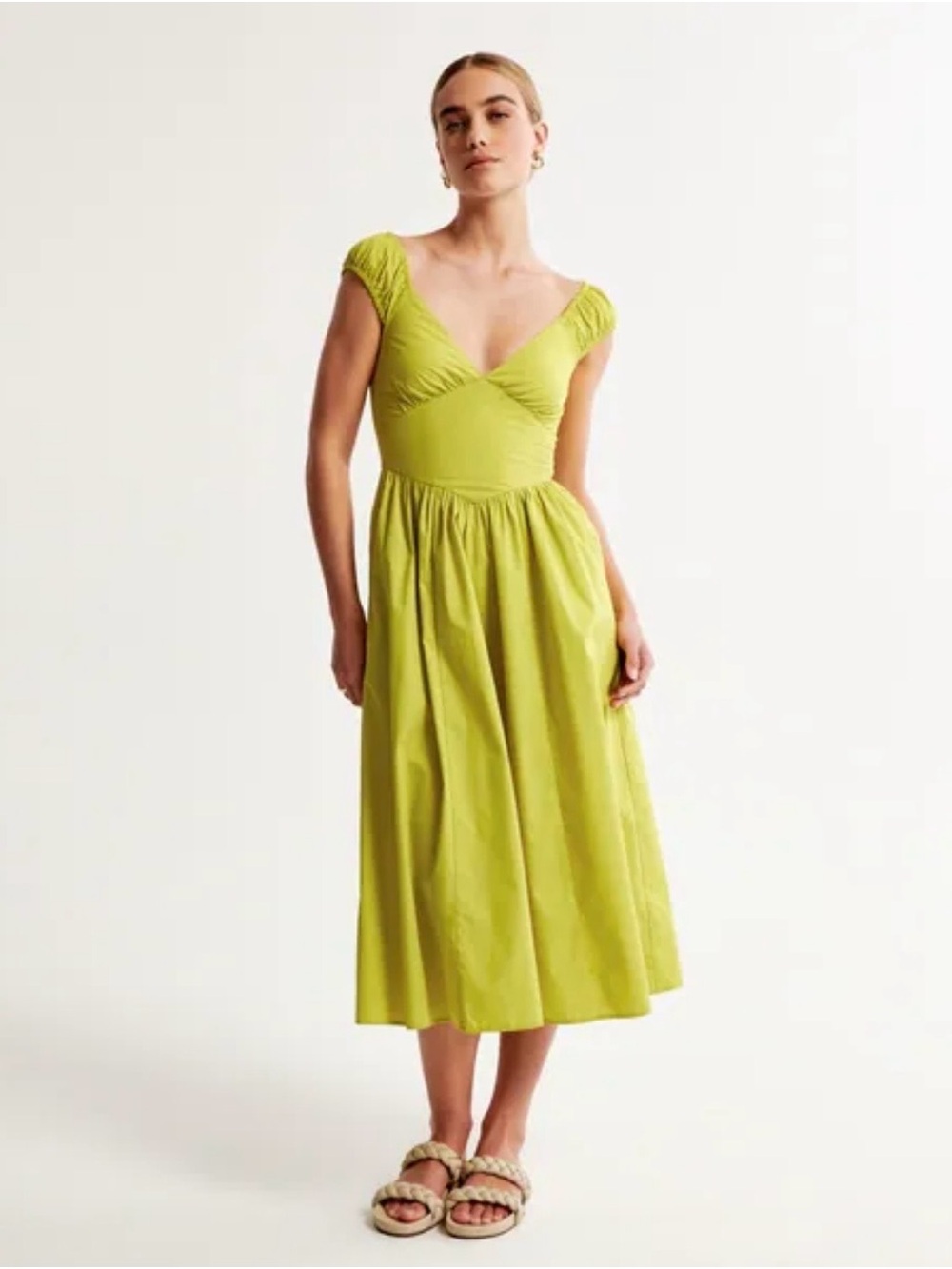Abercrombie & Fitch Cap Sleeve Midi Dress